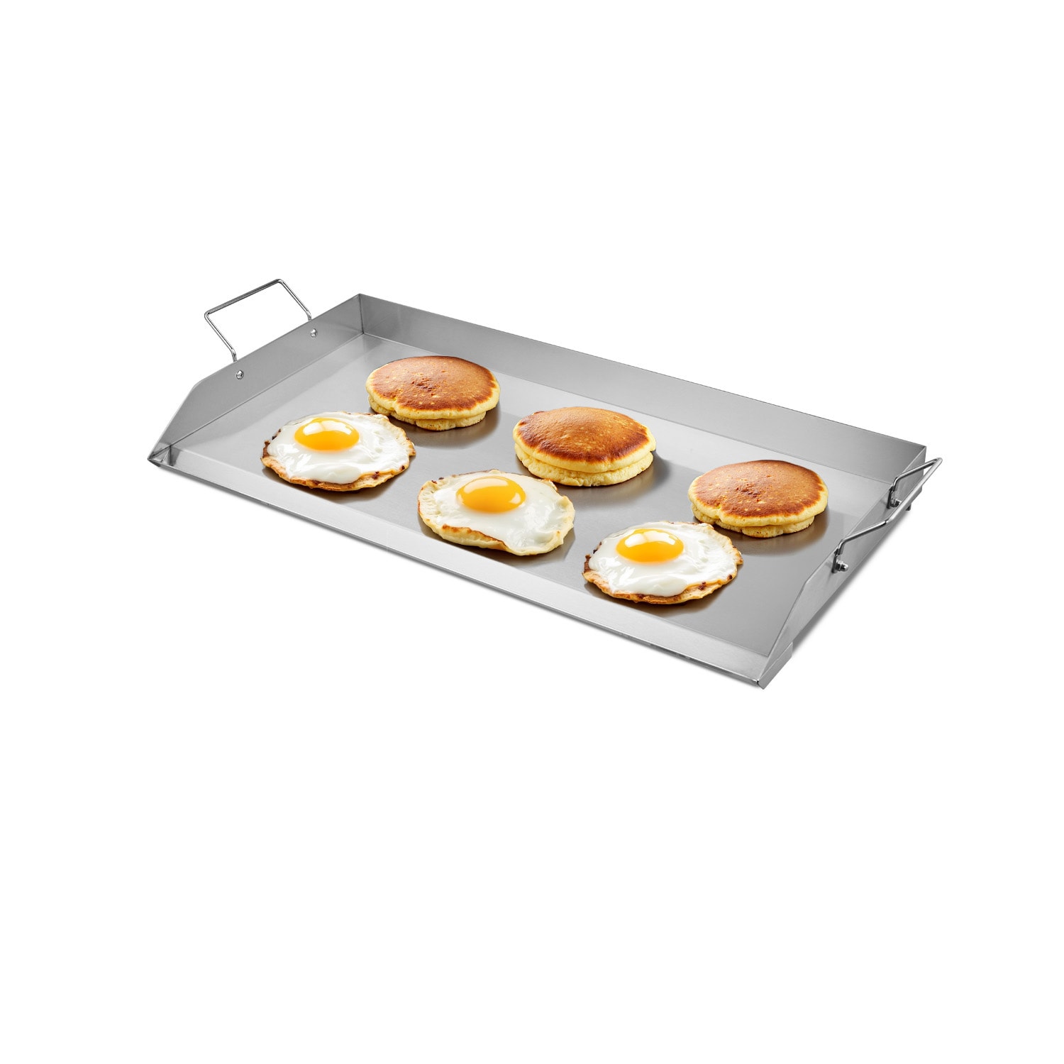 32x16 In Flat Top Griddle Stainless Steel Universal BBQ Grill Pan Cookware_voghion.com